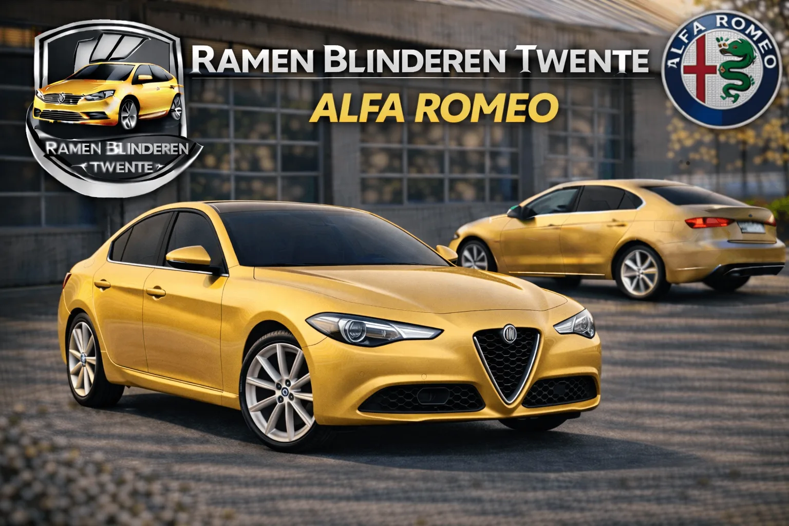 Alfa Romeo ruiten tinten bij Ramen Blinderen Twente