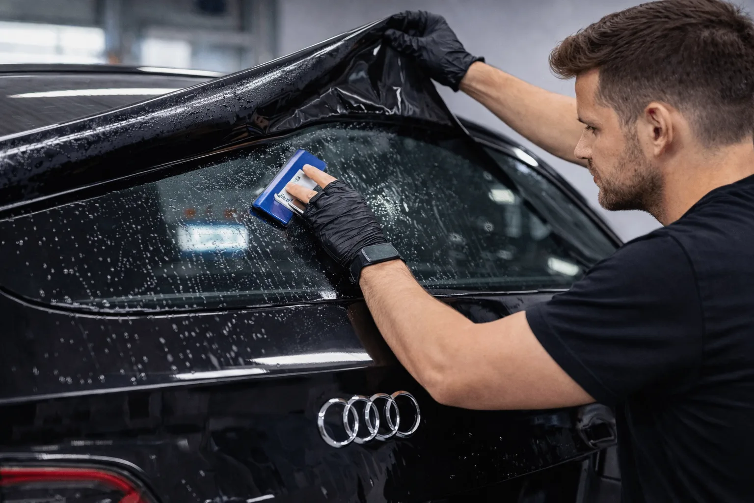 Audi ruiten tinten tijdens de behandeling in Twente
