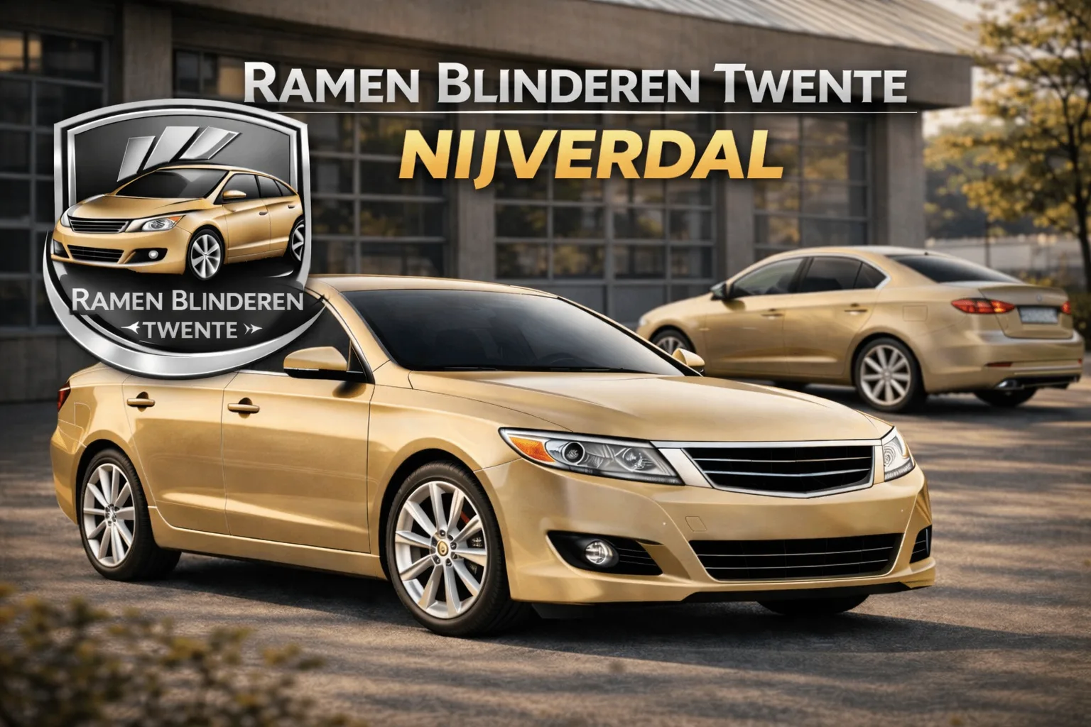 Auto ramen blinderen in de werkplaats in Nijverdal