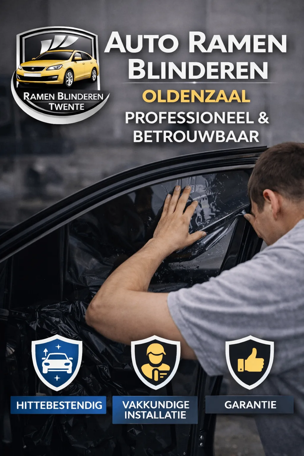 Resultaat van auto ruiten tinten bij een klant in Oldenzaal