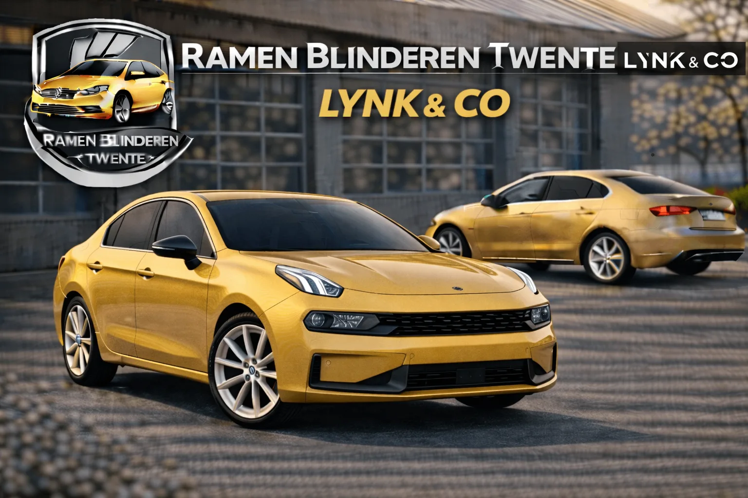 Zwarte Lynk & Co 01 auto ruiten tinten bij Ramen Blinderen Twente