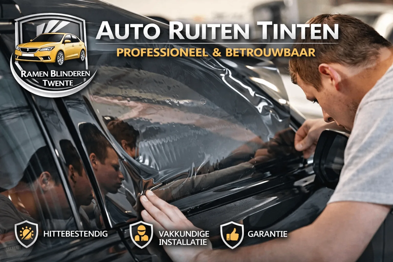 Luxe auto met getinte ruiten na auto ruiten tinten in Twente