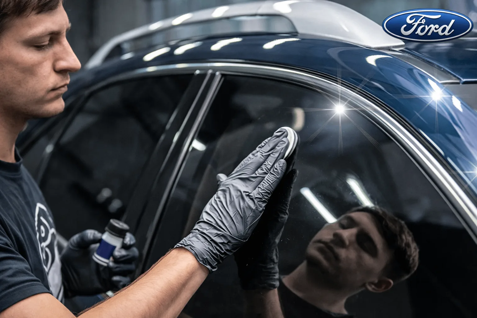 Ford Focus ST zijkant met geblindeerde achterruiten Hengelo
