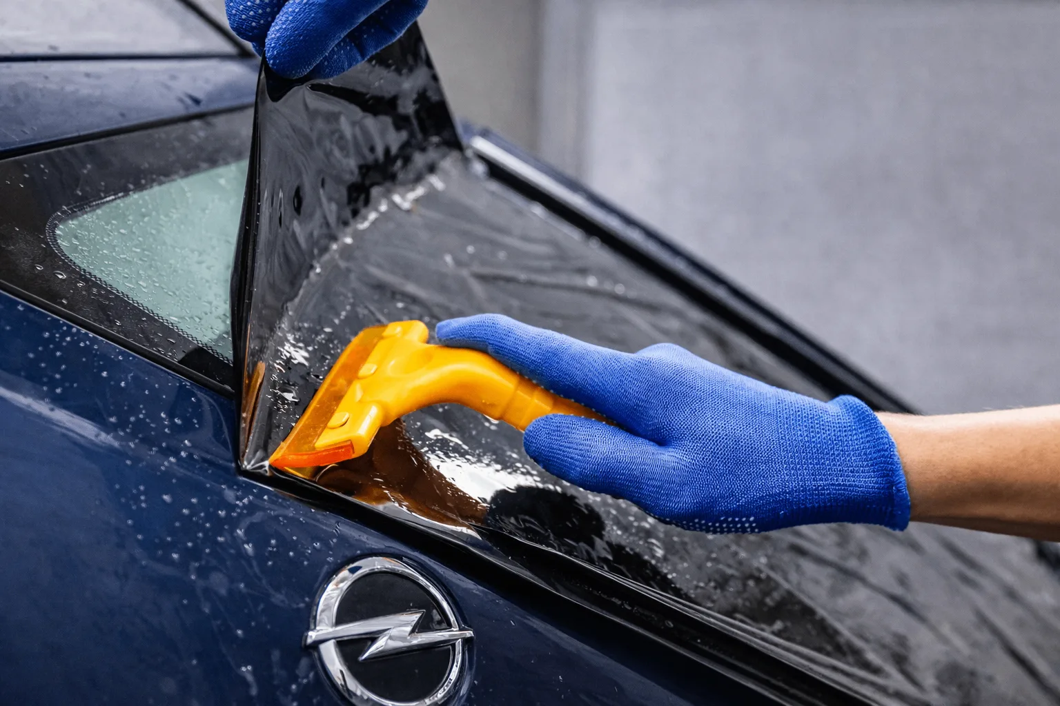 Opel Corsa achterzijde na auto ramen blinderen Twente