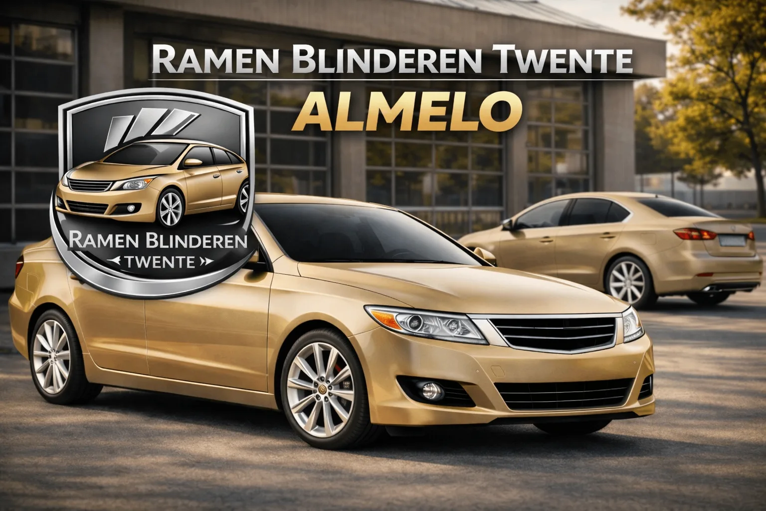 Auto ramen blinderen in de werkplaats in Almelo