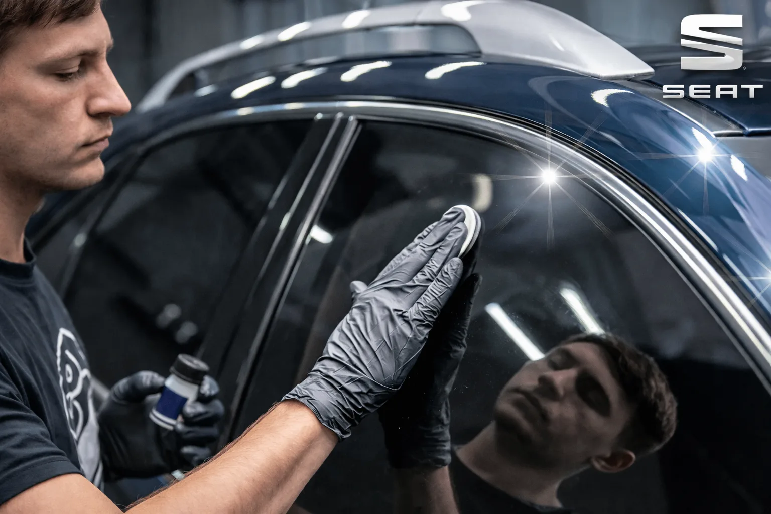 SEAT Leon achterzijde na auto ramen blinderen Twente