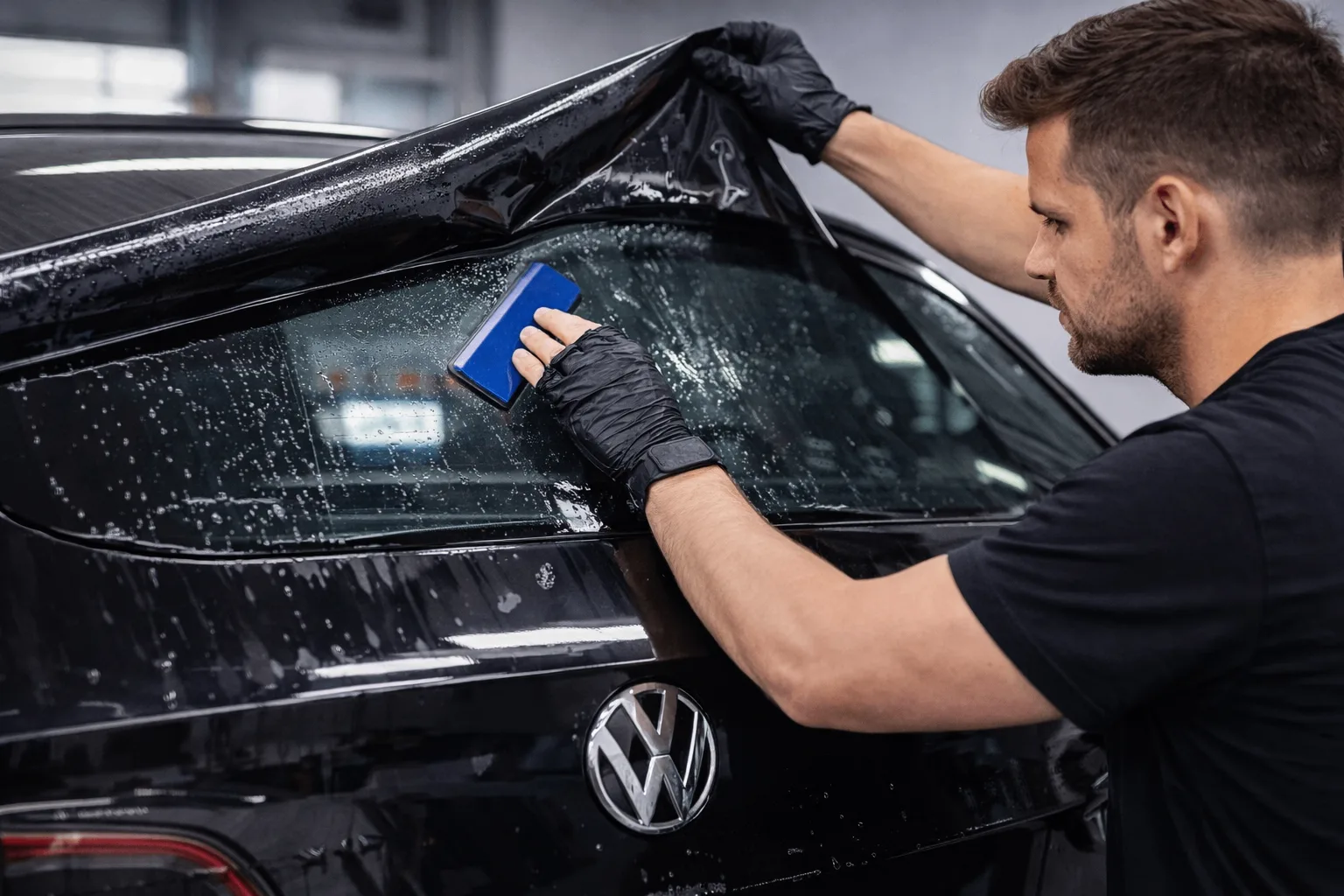 Volkswagen achterruiten tinten tijdens behandeling in Enschede